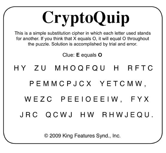 Cryptoquip Rules